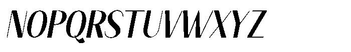 Granvia Ultra Italic Condensed Font UPPERCASE