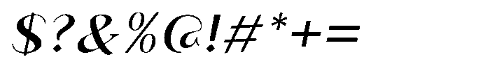 Granvia Ultra Italic Expanded Font OTHER CHARS