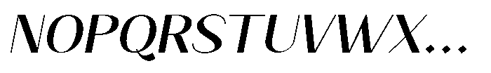 Granvia Ultra Italic Expanded Font UPPERCASE