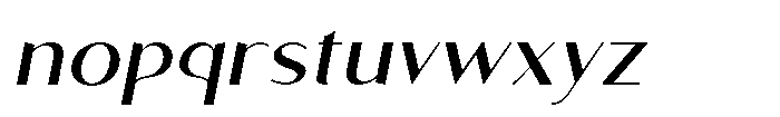 Granvia Ultra Italic Expanded Font LOWERCASE