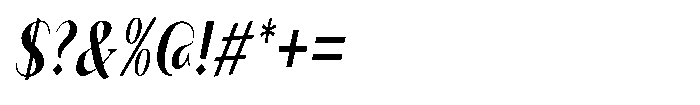 Granvia Ultra Italic Extra Condensed Font OTHER CHARS