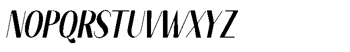 Granvia Ultra Italic Extra Condensed Font UPPERCASE