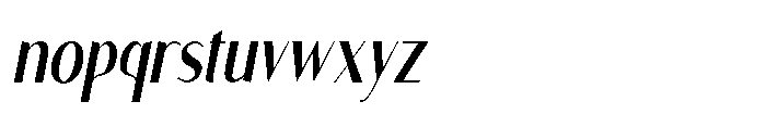 Granvia Ultra Italic Extra Condensed Font LOWERCASE