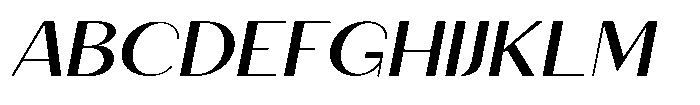 Granvia Ultra Italic Extra Expanded Font UPPERCASE