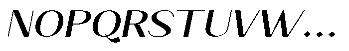 Granvia Ultra Italic Extra Expanded Font UPPERCASE