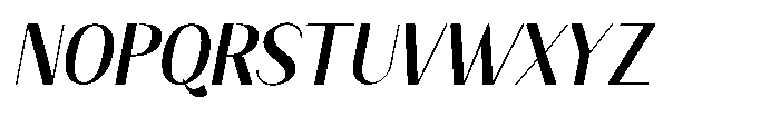 Granvia Ultra Italic Semi Condensed Font UPPERCASE