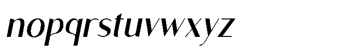 Granvia Ultra Italic Semi Condensed Font LOWERCASE