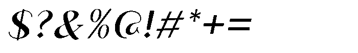 Granvia Ultra Italic Semi Expanded Font OTHER CHARS