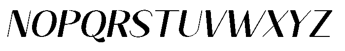 Granvia Ultra Italic Semi Expanded Font UPPERCASE