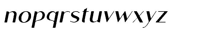 Granvia Ultra Italic Semi Expanded Font LOWERCASE