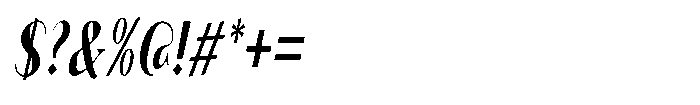 Granvia Ultra Italic Ultra Condensed Font OTHER CHARS