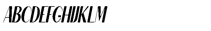 Granvia Ultra Italic Ultra Condensed Font UPPERCASE