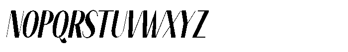 Granvia Ultra Italic Ultra Condensed Font UPPERCASE