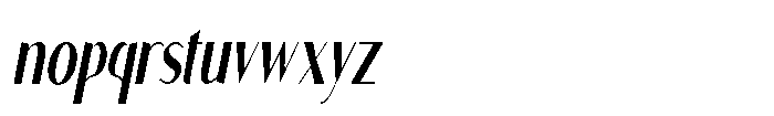 Granvia Ultra Italic Ultra Condensed Font LOWERCASE