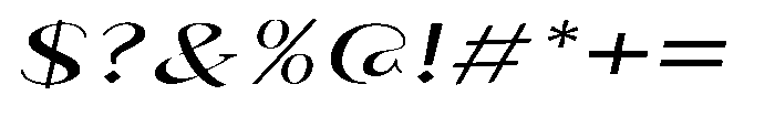 Granvia Ultra Italic Ultra Expanded Font OTHER CHARS