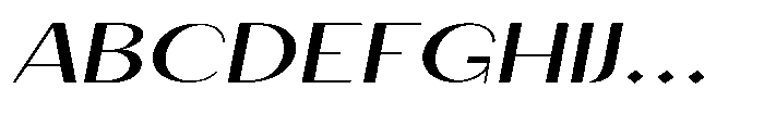 Granvia Ultra Italic Ultra Expanded Font UPPERCASE