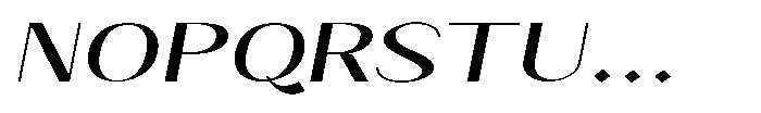 Granvia Ultra Italic Ultra Expanded Font UPPERCASE