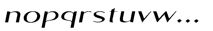 Granvia Ultra Italic Ultra Expanded Font LOWERCASE