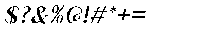 Granvia Ultra Italic Font OTHER CHARS