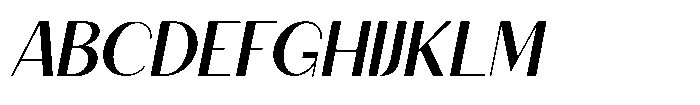 Granvia Ultra Italic Font UPPERCASE