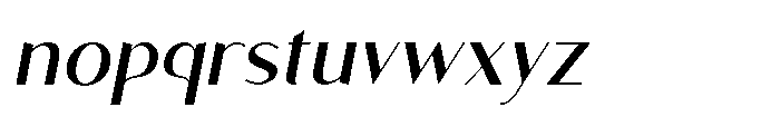 Granvia Ultra Italic Font LOWERCASE