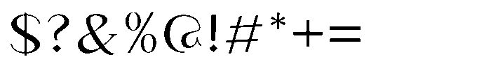 Granvia Ultra Light Expanded Font OTHER CHARS