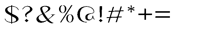 Granvia Ultra Light Extra Expanded Font OTHER CHARS