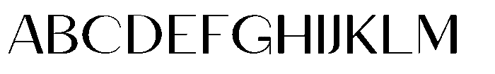 Granvia Ultra Light Extra Expanded Font UPPERCASE