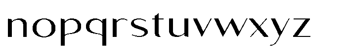 Granvia Ultra Light Extra Expanded Font LOWERCASE
