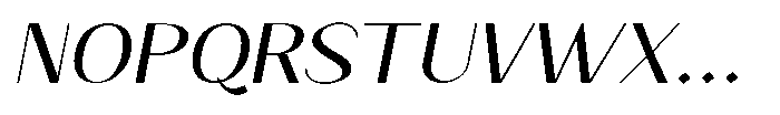 Granvia Ultra Light Italic Expanded Font UPPERCASE