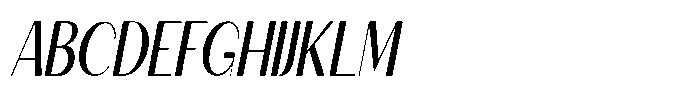 Granvia Ultra Light Italic Extra Condensed Font UPPERCASE