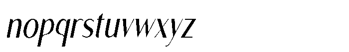 Granvia Ultra Light Italic Extra Condensed Font LOWERCASE