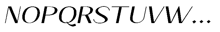 Granvia Ultra Light Italic Extra Expanded Font UPPERCASE