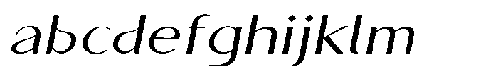 Granvia Ultra Light Italic Extra Expanded FONT