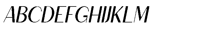 Granvia Ultra Light Italic Semi Condensed Font UPPERCASE