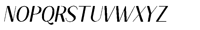 Granvia Ultra Light Italic Semi Condensed Font UPPERCASE