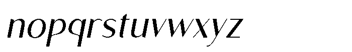 Granvia Ultra Light Italic Semi Condensed Font LOWERCASE