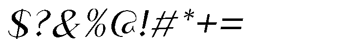 Granvia Ultra Light Italic Semi Expanded Font OTHER CHARS