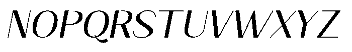 Granvia Ultra Light Italic Semi Expanded Font UPPERCASE