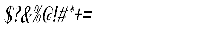 Granvia Ultra Light Italic Ultra Condensed Font OTHER CHARS