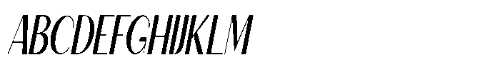 Granvia Ultra Light Italic Ultra Condensed Font UPPERCASE