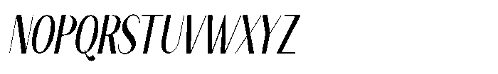 Granvia Ultra Light Italic Ultra Condensed Font UPPERCASE