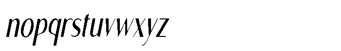 Granvia Ultra Light Italic Ultra Condensed Font LOWERCASE