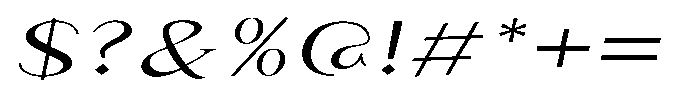 Granvia Ultra Light Italic Ultra Expanded Font OTHER CHARS
