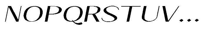 Granvia Ultra Light Italic Ultra Expanded Font UPPERCASE