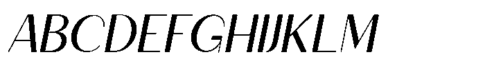 Granvia Ultra Light Italic Font UPPERCASE