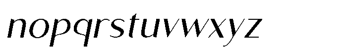 Granvia Ultra Light Italic Font LOWERCASE
