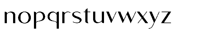 Granvia Ultra Light Semi Expanded Font LOWERCASE