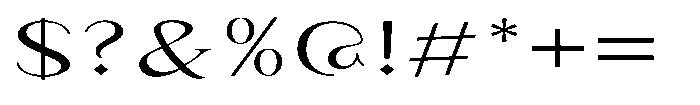 Granvia Ultra Light Ultra Expanded Font OTHER CHARS