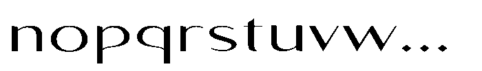 Granvia Ultra Light Ultra Expanded Font LOWERCASE
